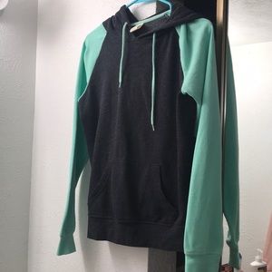 Dark grey/mint hoodie